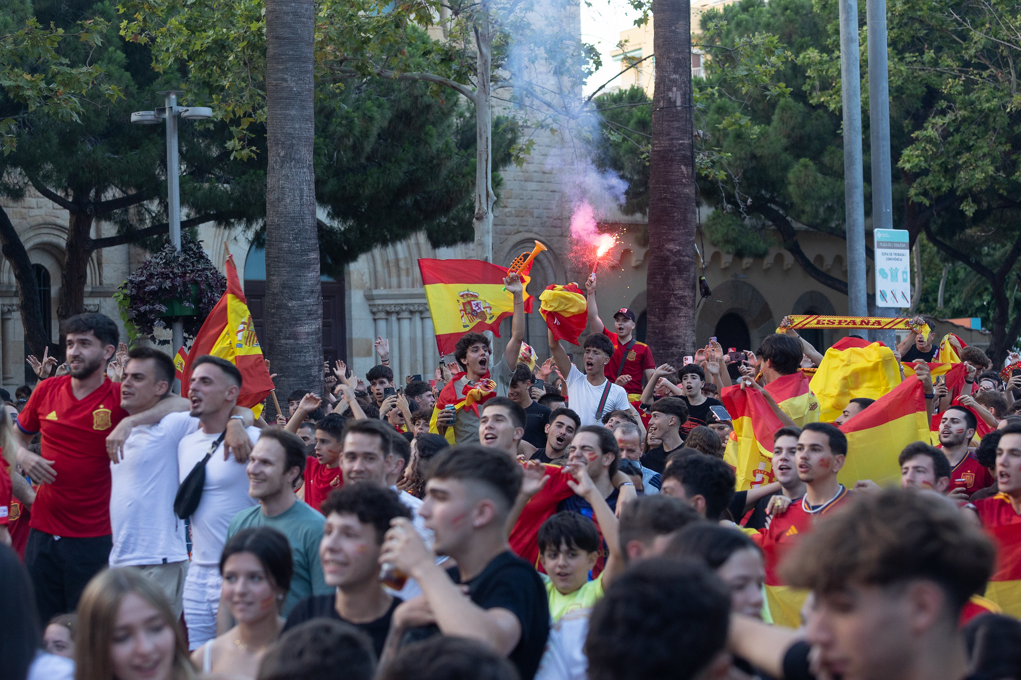 Ambiente festivo en la anterior Eurocopa masculina en Castelldefels (Foto: Ayuntamiento de Castelldefels)